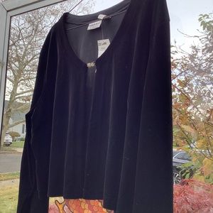 Velvety elegant top sweater blouse shirt Plus Size